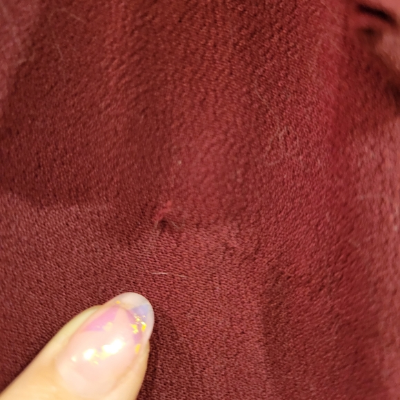 Twik Burgundy Short Sleeve Blouse - Picture 3 of 4